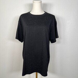 Galita Black Oversized Sequin T-Shirt - One Size